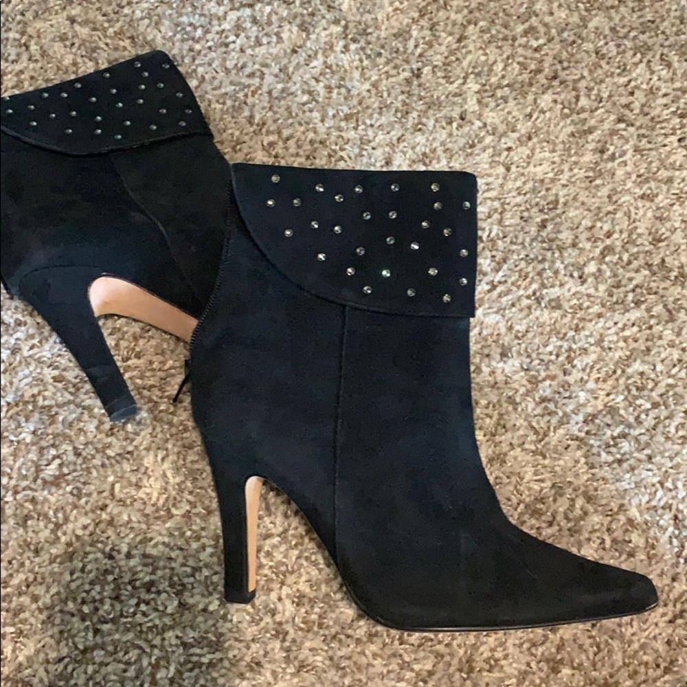 Black Suede Pointy Toe Boot